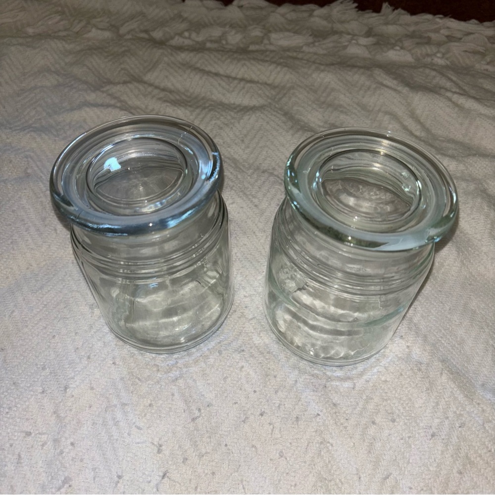 Clear Glass Storage Jars